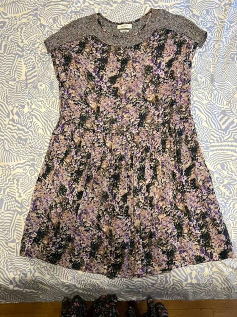 Oversized Étoile Isabel Marant Dropped Waist Print Dress, size 38 (8/M)